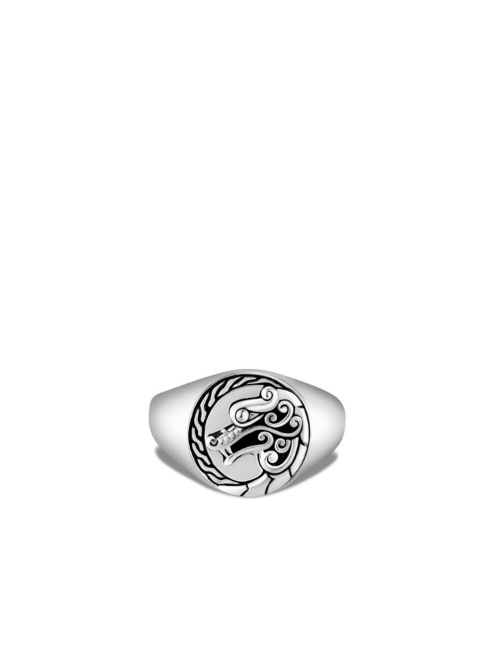John Hardy Naga Signet Ring in Sterling Silver, Size 6 (NEW)